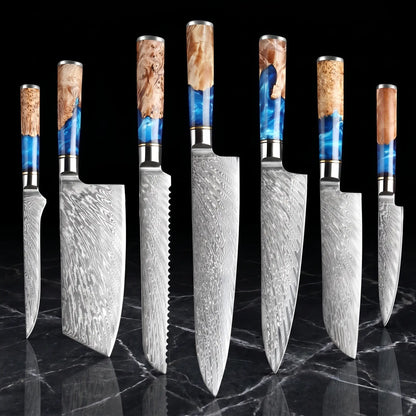 Kaizen Japanese Damascus Steel Knife Set