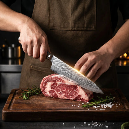 Kaizen Japanese Damascus Steel 8" Chef Knife