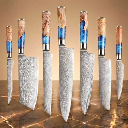 Kaizen Japanese Damascus Steel Knife Set