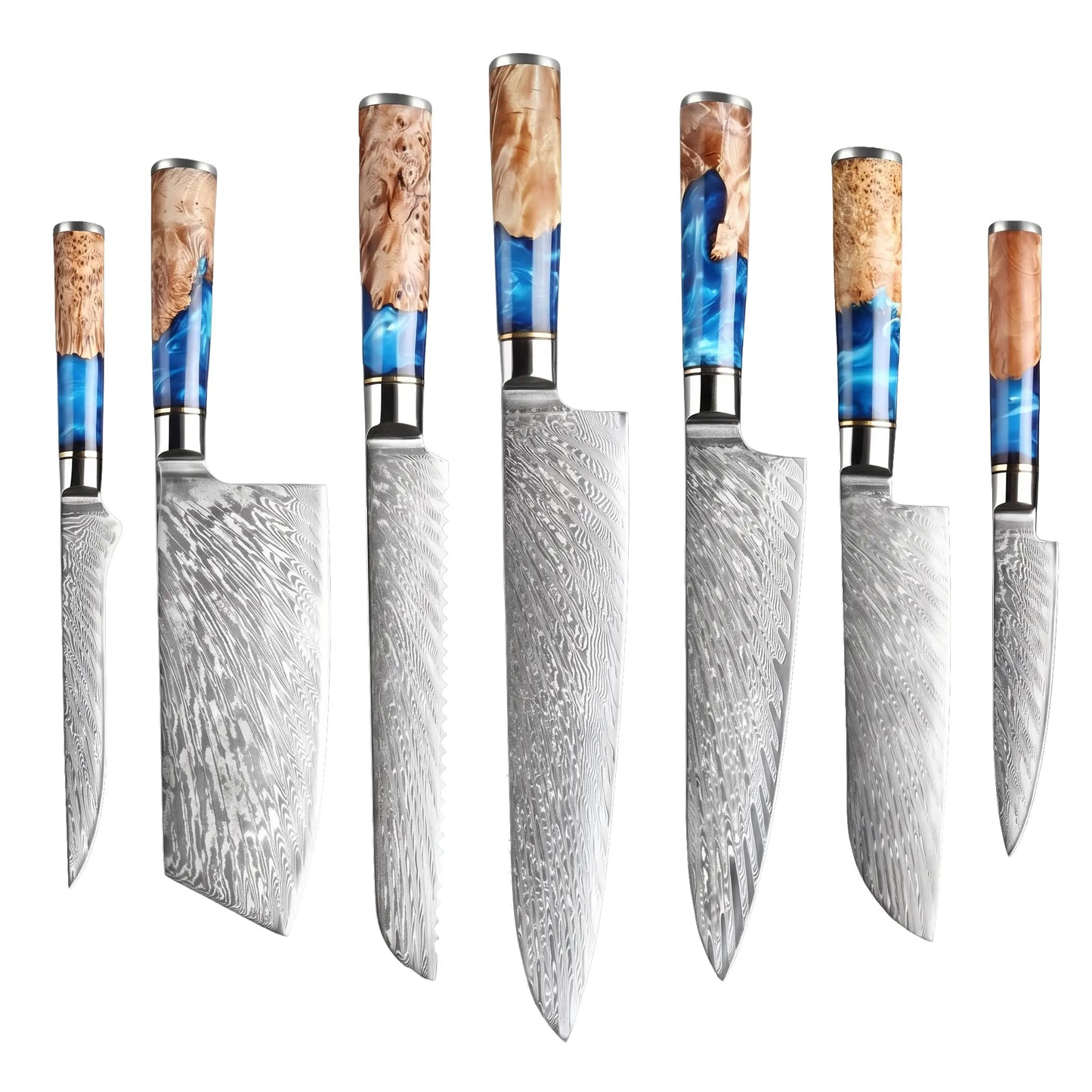 Kaizen Japanese Damascus Steel Knife Set