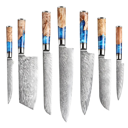 Kaizen Japanese Damascus Steel Knife Set
